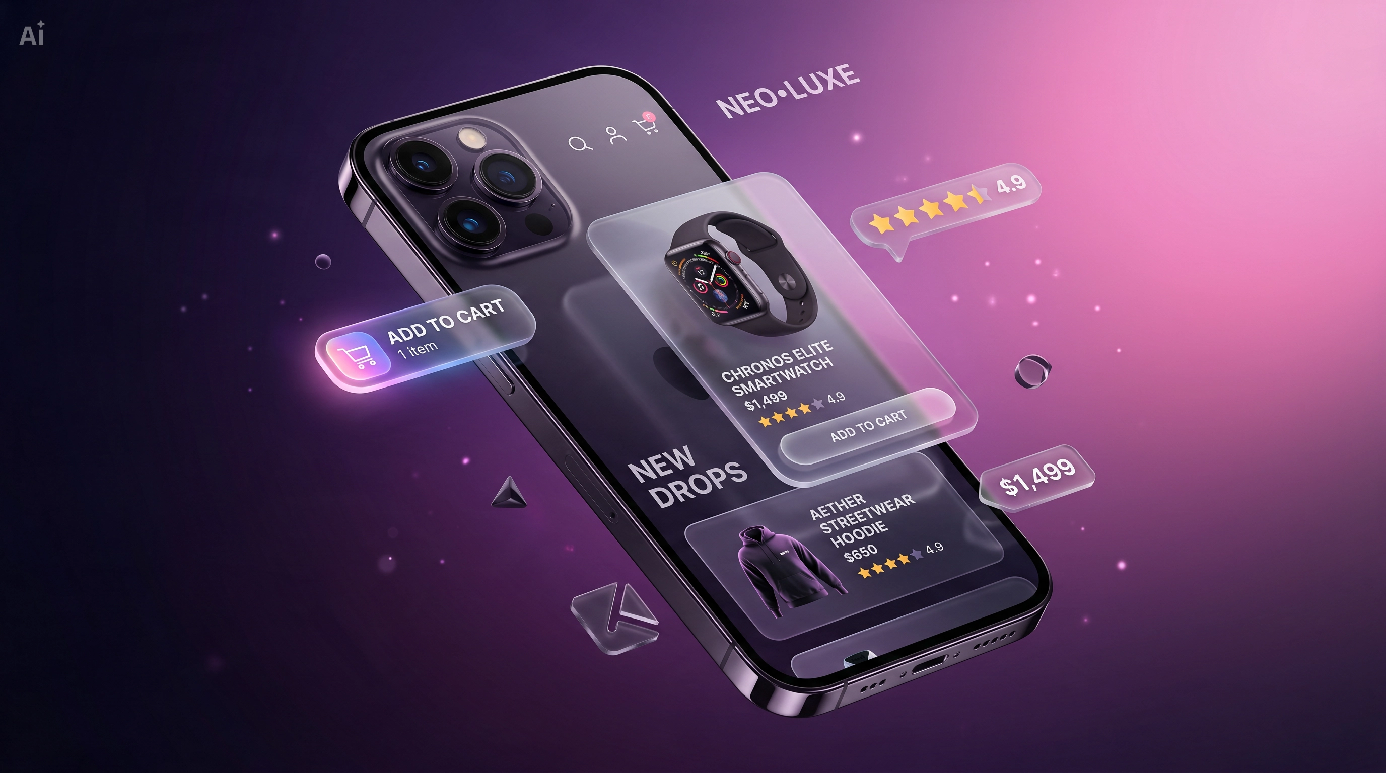 Diseño de panel de control SaaS 3D responsivo y moderno para gestión de datos, desarrollado por smartwebia en Ecuador